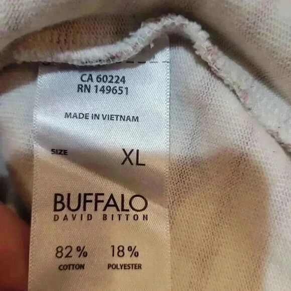 Buffalo David Bitton Women's Ivory/Rose Cotton/Poly Knit T-Shirt Dress - Picture 10 of 10